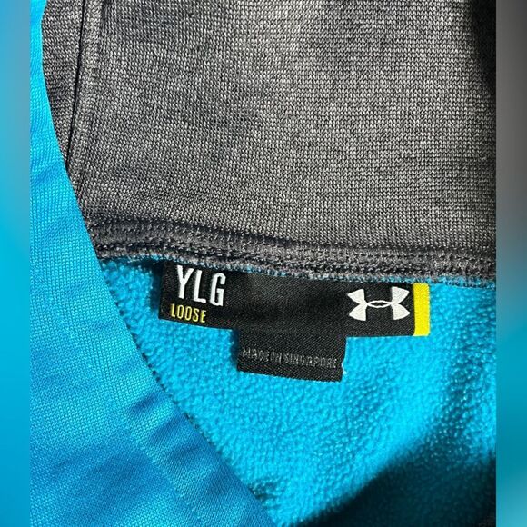 Under Armour UA Youth Big Girl Teal Fleece Hoodie Large - Picture 3 of 9